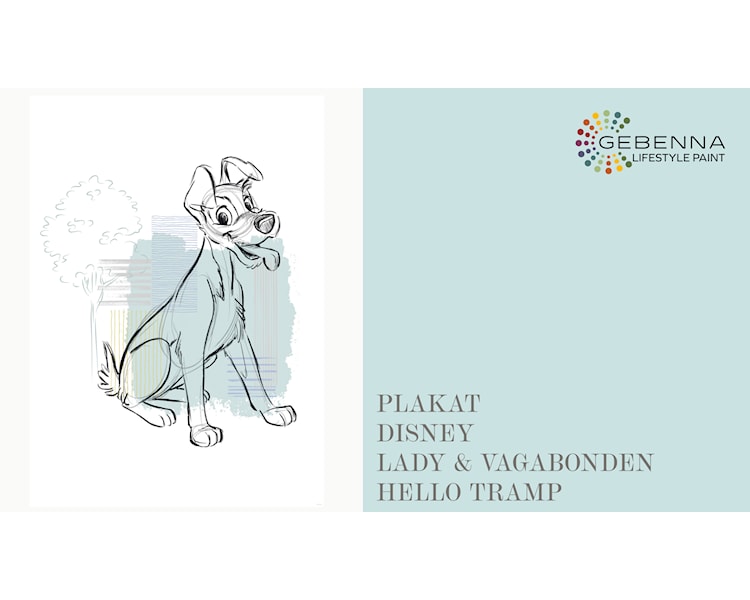 Plakat Disney Lady og Vagabonden Hello Tramp